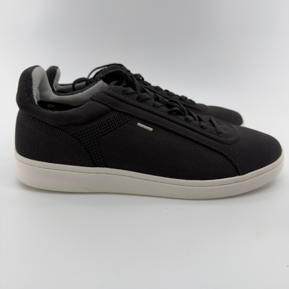 Vivaia Mens Knit Sneakers Black‎ White Lace Up Eco Friendly Shoes Size 42.5 EU